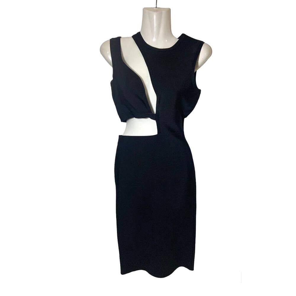 Women's BCBGMaxazria Sexy Cut-Out Back Zip Cocktail Party Dress Black Size XS